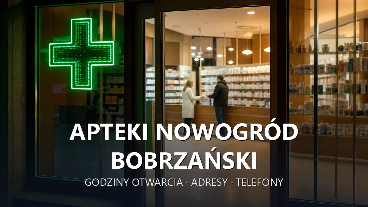 Apteki Nowogród Bobrzański, powiat zielonogórski - adresy, telefony, godziny otwarcia