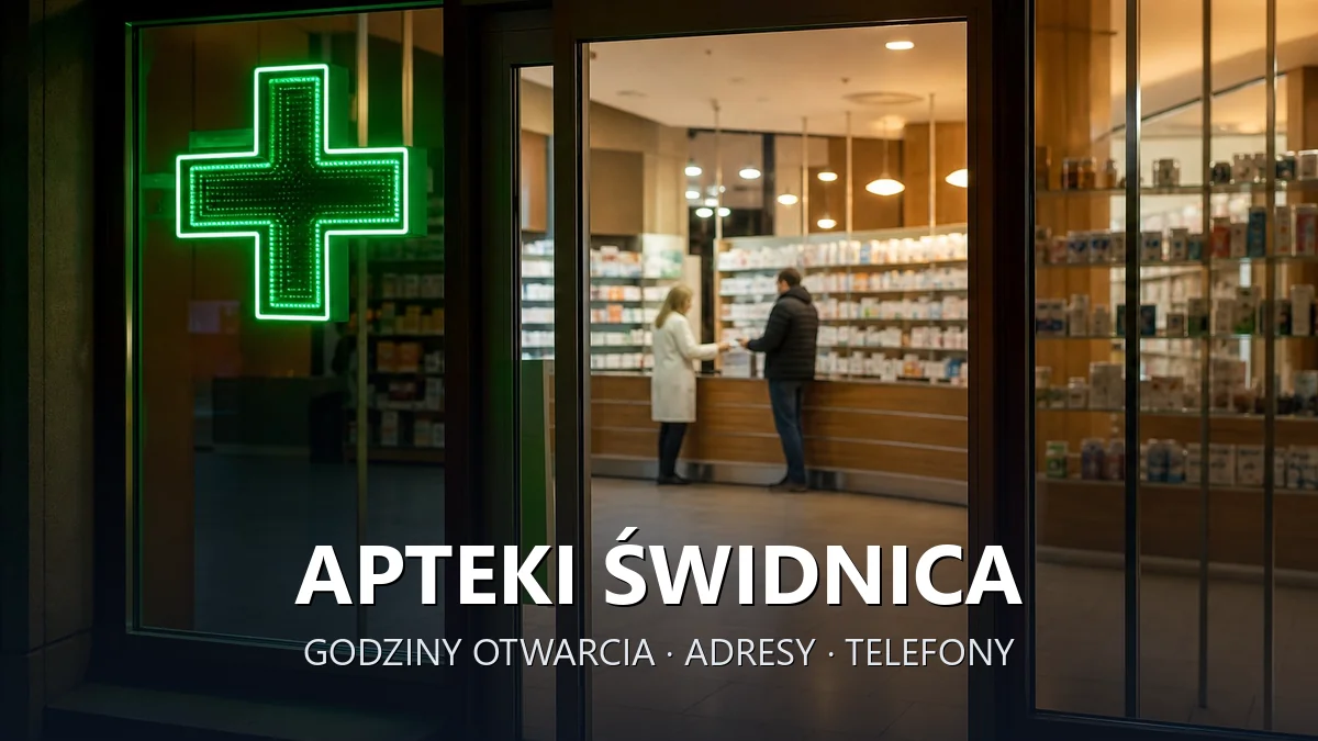 Apteki Świdnica, powiat zielonogórski - adresy, telefony, godziny otwarcia