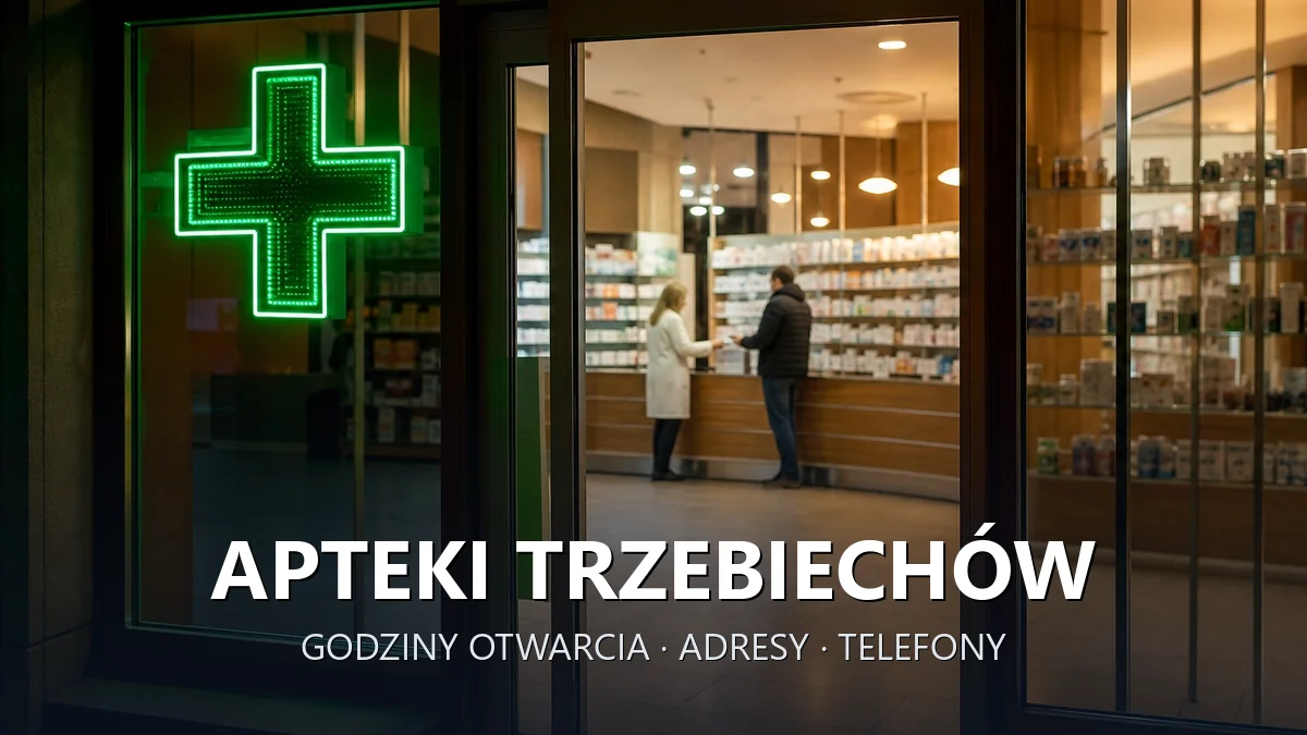 Apteki Trzebiechów, powiat zielonogórski - adresy, telefony, godziny otwarcia