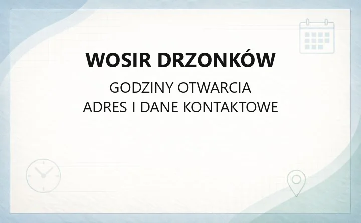 WOSiR Drzonków - kontakt, godziny, rezerwacje i cennik