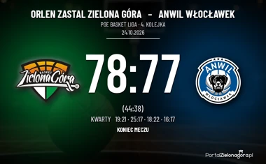 [KOSZYKÓWKA] PGE Basket Liga – Zastal znów lepszy od Anwilu. W Zielonej Górze 78:77