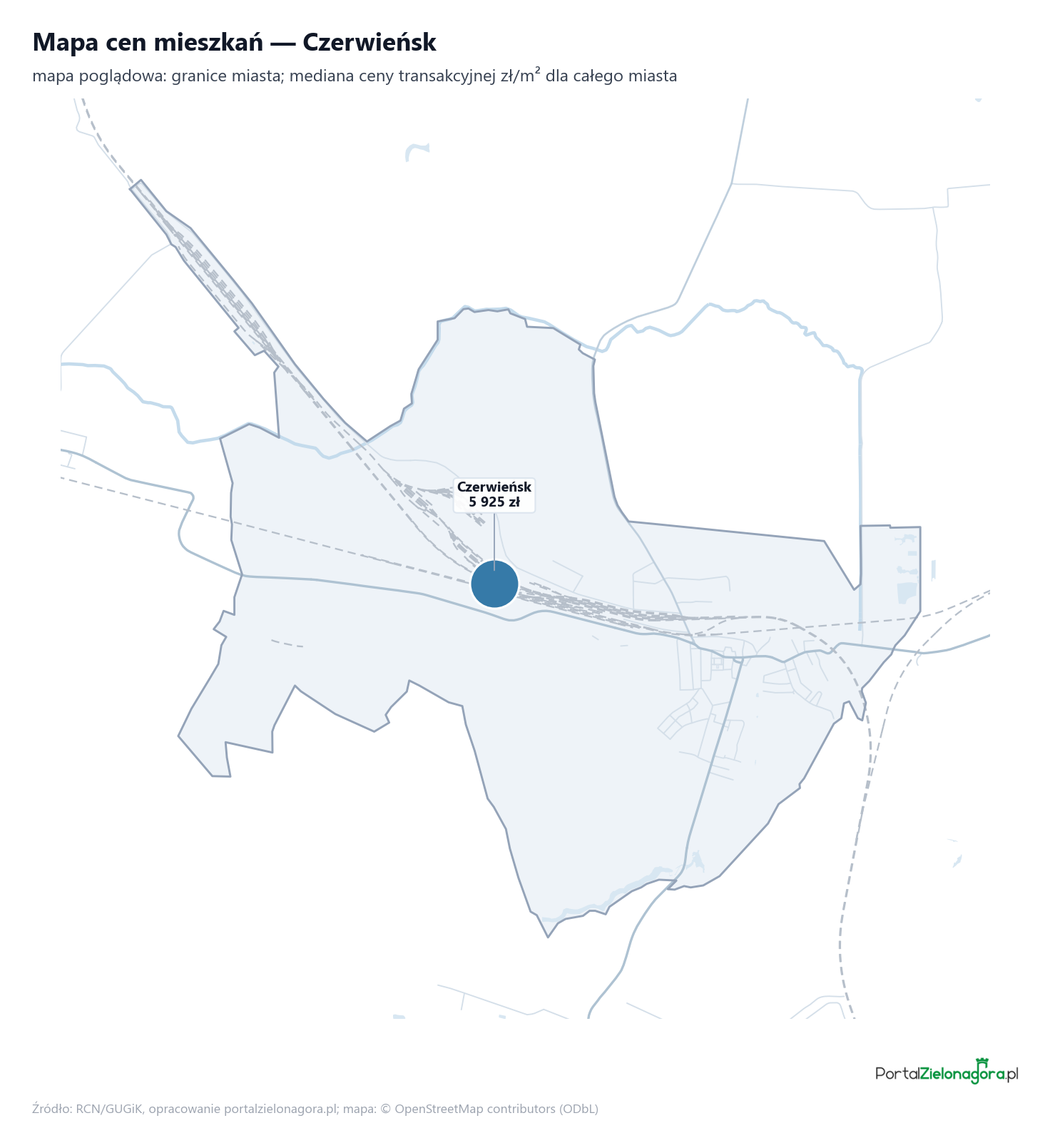 Mapa cen mieszkań - Czerwieńsk