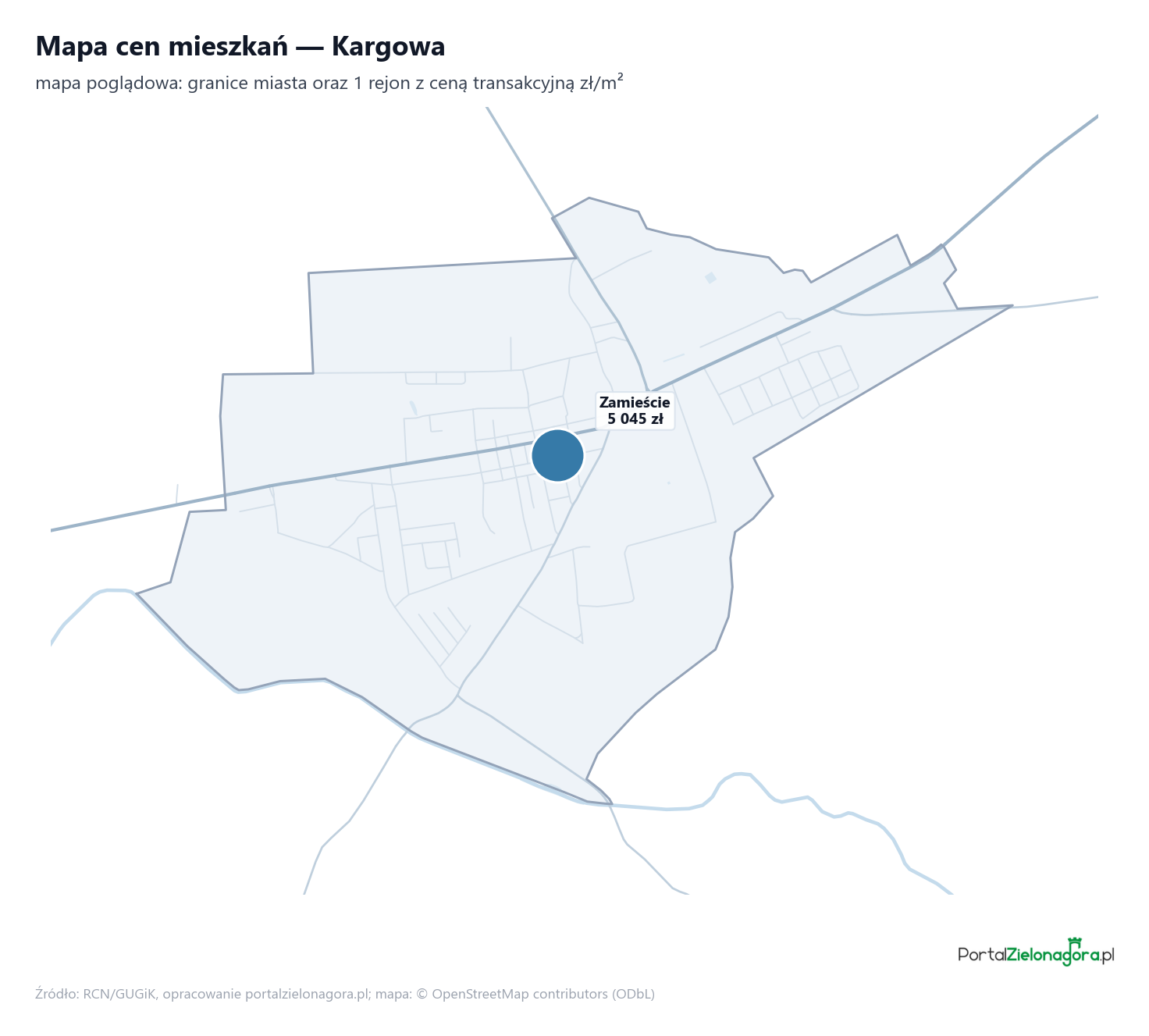 Mapa cen mieszkań - Kargowa