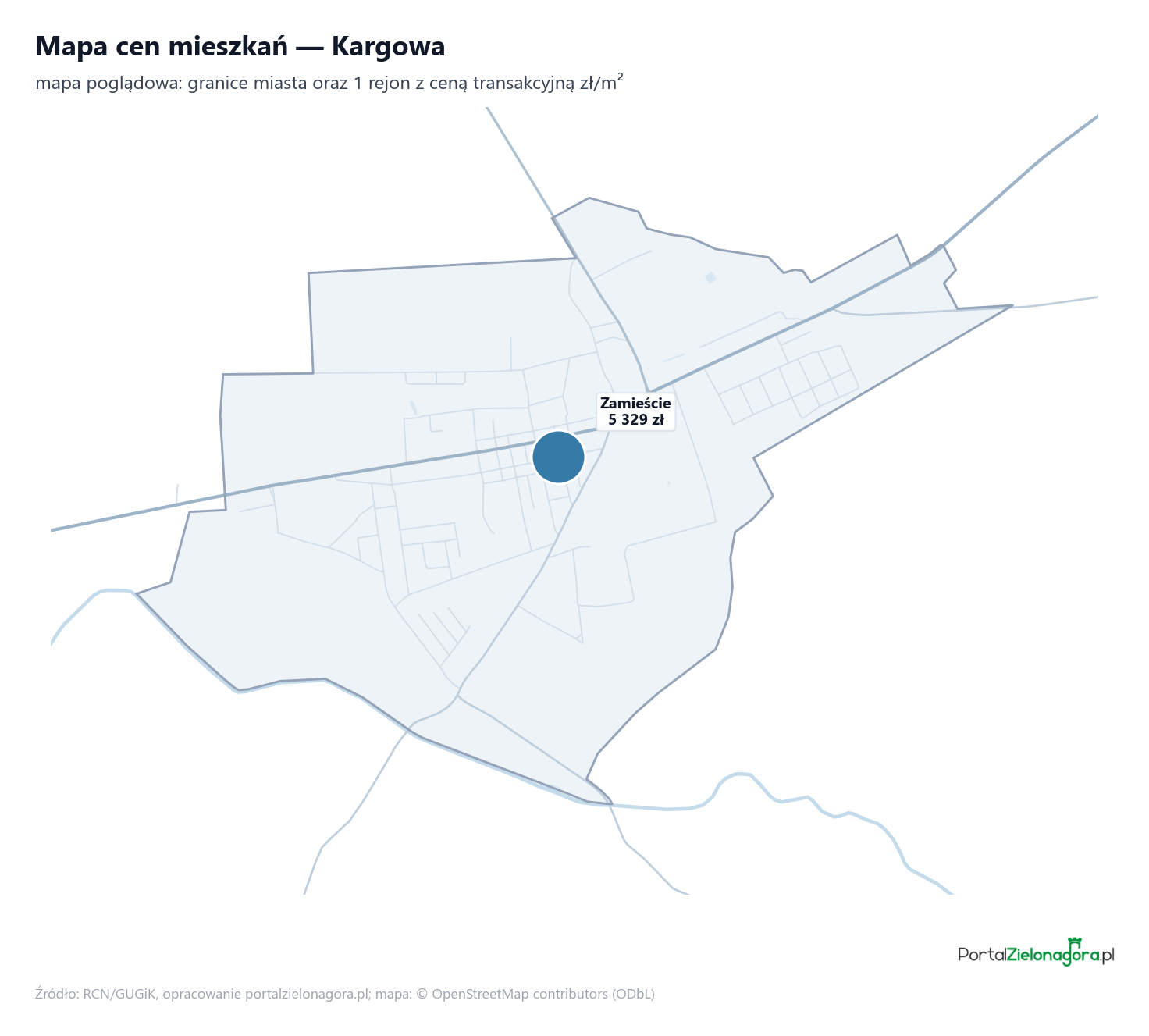 Mapa cen mieszkań - Kargowa