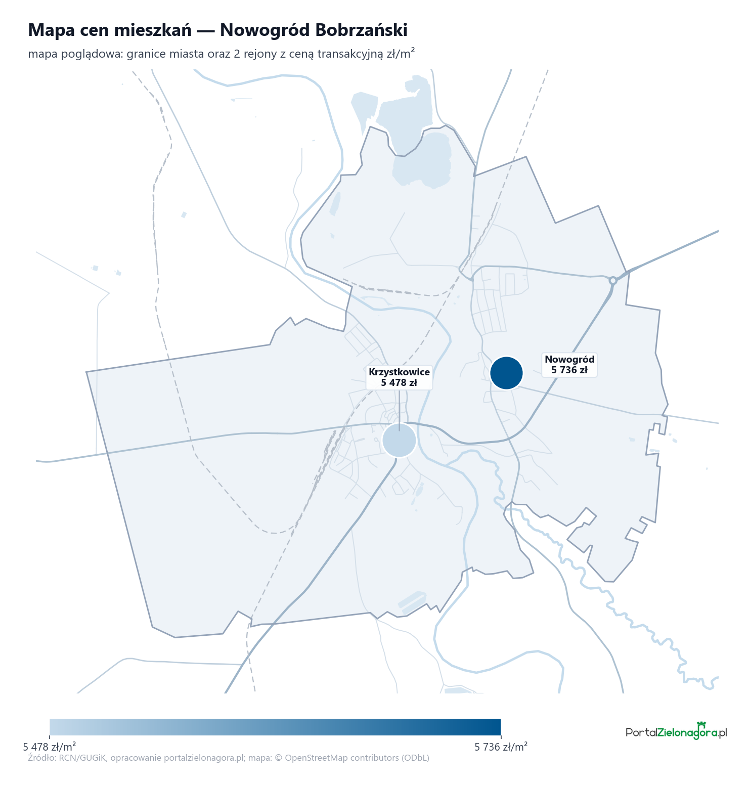 Mapa cen mieszkań - Nowogród Bobrzański