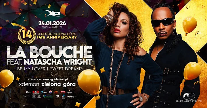 Grafika promocyjna wydarzenia 14. urodziny X-Demon Zielona Góra — dzień 2: La Bouche