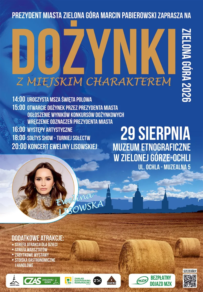 Grafika promocyjna wydarzenia Dożynki z miejskim charakterem