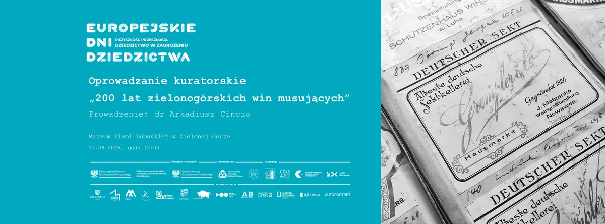 Grafika promocyjna wydarzenia EDD: Oprowadzanie po winach musujących