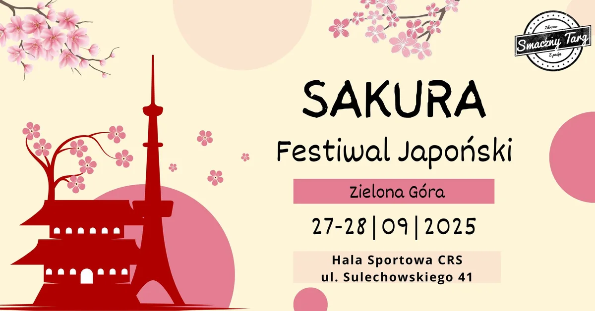 Grafika promocyjna wydarzenia Festiwal kultury i kuchni japońskiej w Zielonej Górze