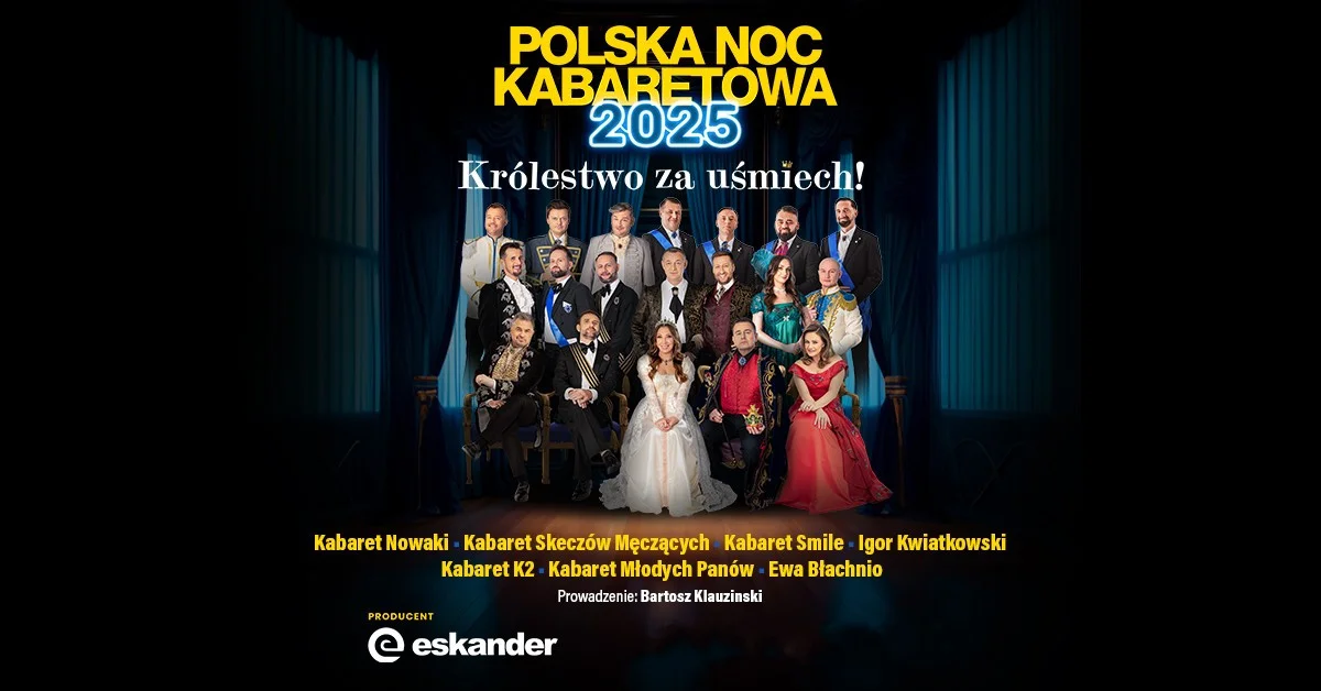 Grafika promocyjna wydarzenia Kabaretowa zabawa w Zielonej Górze w ramach Polski Noc Kabaretowa 2025