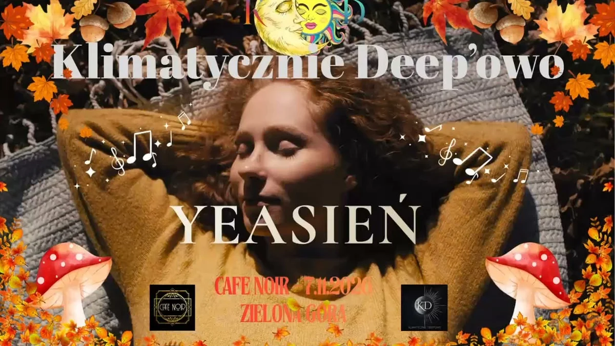 Grafika promocyjna wydarzenia YEASIEŃ: jesienny deep house