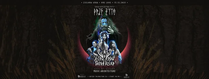 Obrazek przedstawia grafikę promocyjną wydarzenia Koncert Echo Rodu i Paprodziada w Zielonej Górze
