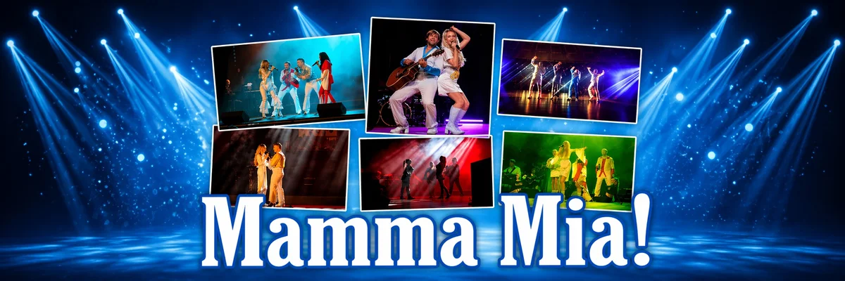 Grafika promocyjna wydarzenia Kultowy koncert na żywo „MAMMA MIA Tribute to Abba!” – Zielona Góra