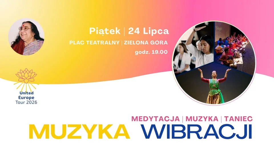 Grafika promocyjna wydarzenia Muzyka Wibracji - United Europe Tour 2026 w Zielonej Górze
