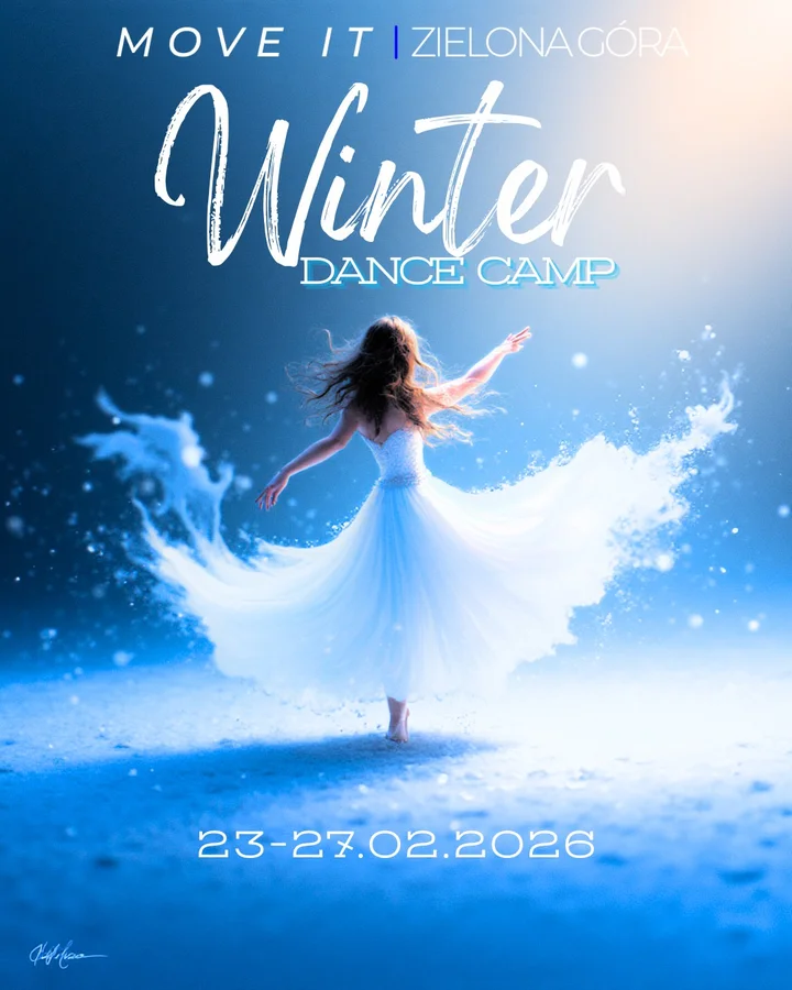 Grafika promocyjna wydarzenia Obóz Stacjonarny Sportowy – zimowy obóz taneczny dla grup turniejowych
