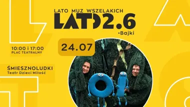 Grafika promocyjna wydarzenia Bajki na Placu Teatralnym – Śmiesznoludki