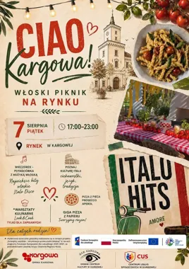 Grafika promocyjna wydarzenia CIAO, KARGOWA! Czas na najbardziej włoski wieczór tego lata!
