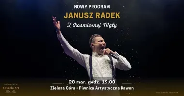 Grafika promocyjna wydarzenia Janusz Radek „Z Kosmicznej Mgły” — koncert w Piwnicy Artystycznej Kawon, Zielona Góra