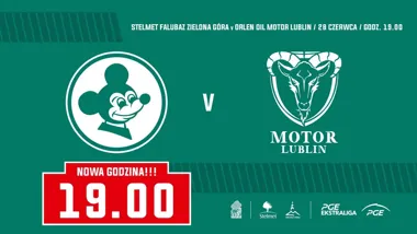 Grafika promocyjna wydarzenia PGE Ekstraliga: Stelmet Falubaz Zielona Góra – Orlen Oil Motor Lublin