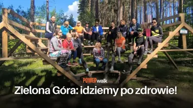 Grafika promocyjna wydarzenia Power Walk w Zielonej Górze: inspirujący spacer po zdrowie i dobre samopoczucie