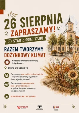 Grafika promocyjna wydarzenia Razem tworzymy dożynkowy klimat