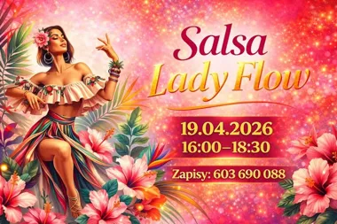 Grafika promocyjna wydarzenia Salsa Lady Flow w Zielonej Górze – taneczny czas z salsą dla kobiet
