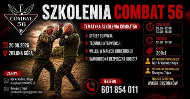 SZKOLENIE COMBAT56 ZIELONA GÓRA: praktyczna samoobrona