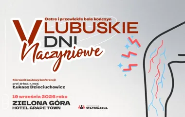 Grafika promocyjna wydarzenia V Lubuskie Dni Naczyniowe. Ostre i przewlekłe bóle kończyn