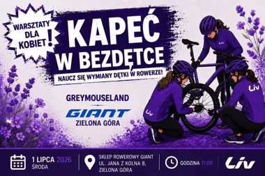 Grafika promocyjna wydarzenia Warsztaty z serwisowania roweru dla kobiet w GIANT Zielona Góra – praktyczne spotkanie dla rowerzystek