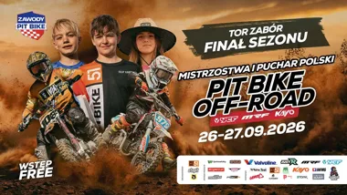 Grafika promocyjna wydarzenia Wielki finał sezonu Pit Bike Off-Road 2026