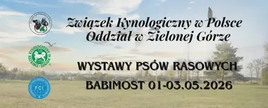 Grafika promocyjna wydarzenia Wystawy Psów Rasowych ZKwP O/Zielona Góra 2026 — terminarz i informacje