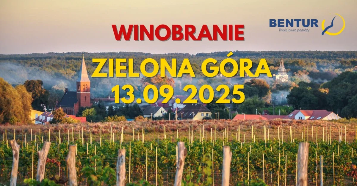Grafika promocyjna wydarzenia Tradycyjne święto wina w Zielonej Górze – Winobranie 2025