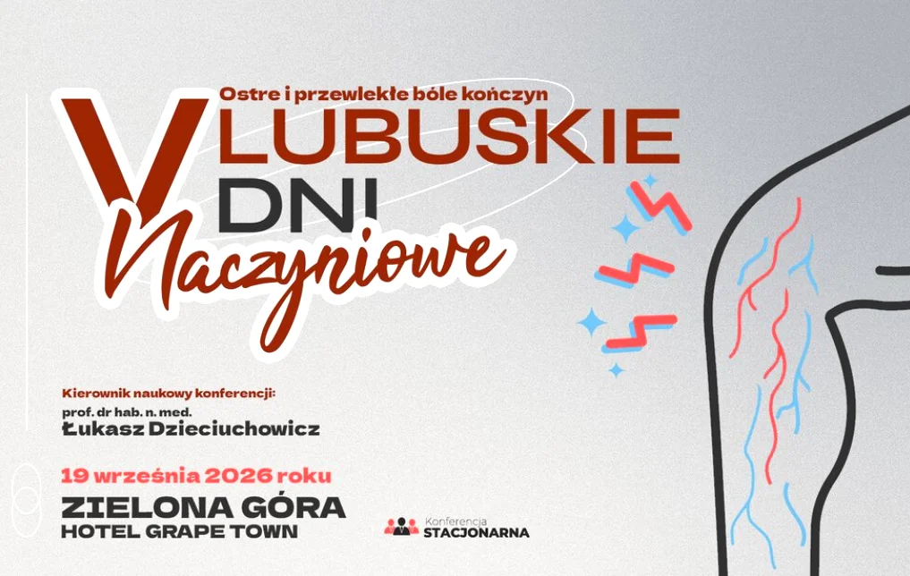 Grafika promocyjna wydarzenia V Lubuskie Dni Naczyniowe. Ostre i przewlekłe bóle kończyn