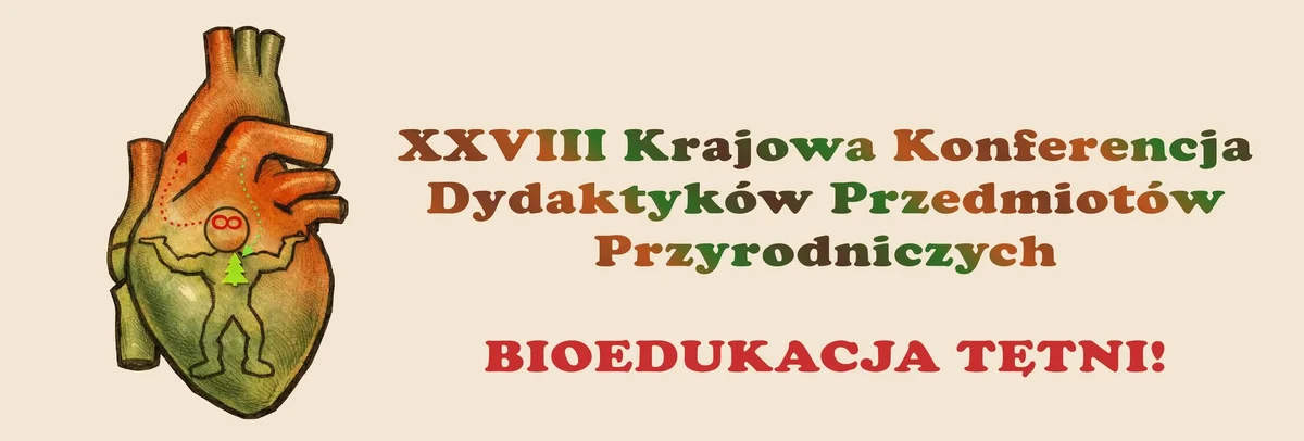 Grafika promocyjna wydarzenia XXVIII Krajowa Konferencja Dydaktyków Przedmiotów Przyrodniczych w Zielonej Górze