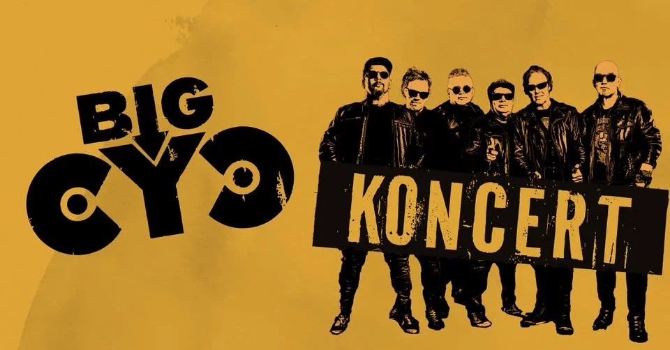 Grafika promocyjna wydarzenia Big Cyc w Zielonej Górze – koncert w Kawon Piwnicy Artystycznej