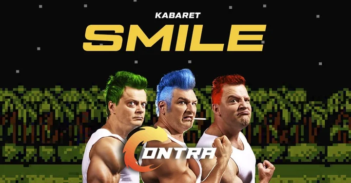 Grafika promocyjna wydarzenia Kabaret Smile „CONTRA” w Zielonej Górze — śmiech i refleksja