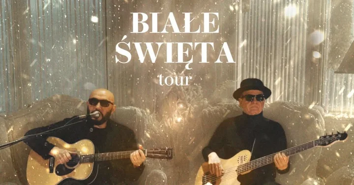Obrazek przedstawia grafikę promocyjną wydarzenia Koncert KOMBII: świąteczne „Białe Święta” w Zielonej Górze