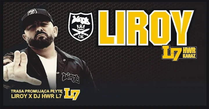 Grafika promocyjna wydarzenia L7 Tour: Liroy x HWR x Karaz — Powrót Scyzoryka w Zielonej Górze