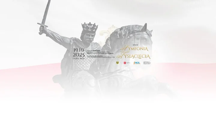 Obrazek przedstawia grafikę promocyjną wydarzenia Koncert Narodowej Orkiestry Dętej w Filharmonii Zielonogórskiej
