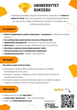 Bezpłatny program dla młodych kobiet w trudnej sytuacji – kompleksowe wsparcie edukacyjne i zawodowe