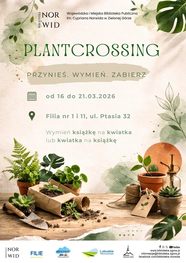 Książki za sadzonki w bibliotece - Plantcrossing wprowadza wiosnę do mieszkań Zielonej Góry