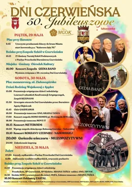 Czerwieńsk szykuje jubileuszowe święto. Trzy dni muzyki i miejskiego korowodu