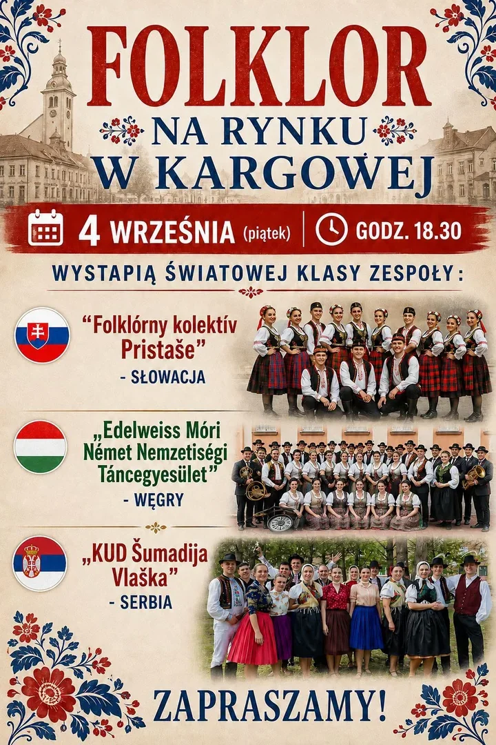 Trzy zespoły z Europy wystąpią na Rynku w Kargowej