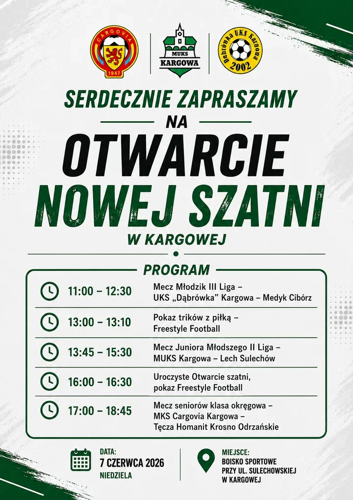 Nowa szatnia na Sulechowskiej. Kargowa świętuje sport cały dzień