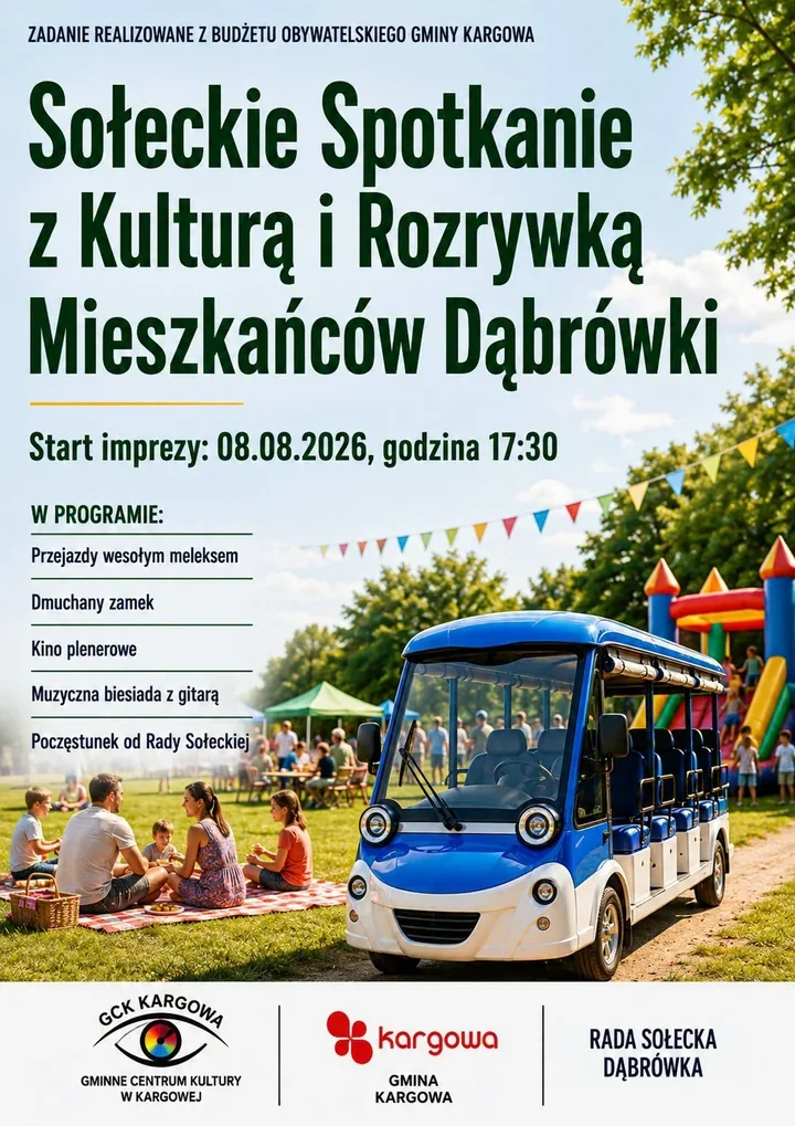 W Dąbrówce rodzinne popołudnie połączy kulturę, zabawę i kino plenerowe