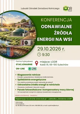 Biogazownie i energia ze wsi. Bezpłatna konferencja w Kalsku