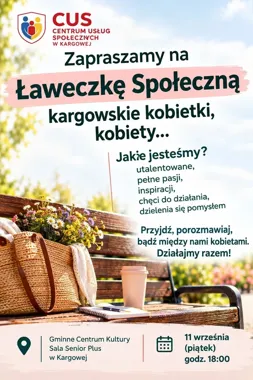 Kargowskie kobiety spotkają się przy „Ławeczce Społecznej”