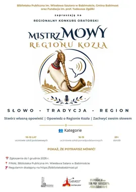 Do 1 grudnia można zgłaszać się do konkursu Mistrz Mowy Regionu Kozła