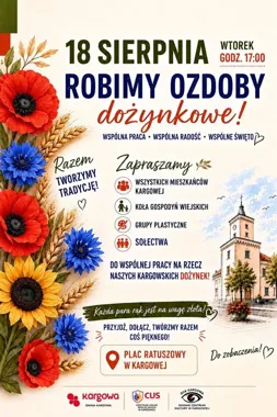 Dożynkowe dekoracje powstaną wspólnie. Spotkanie na placu ratuszowym