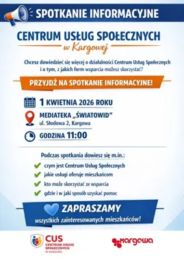 W Kargowej będzie można sprawdzić, jak działa Centrum Usług Społecznych